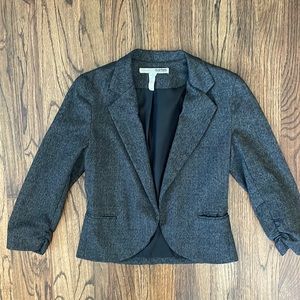 Charcoal Blazer. Cropped sleeves